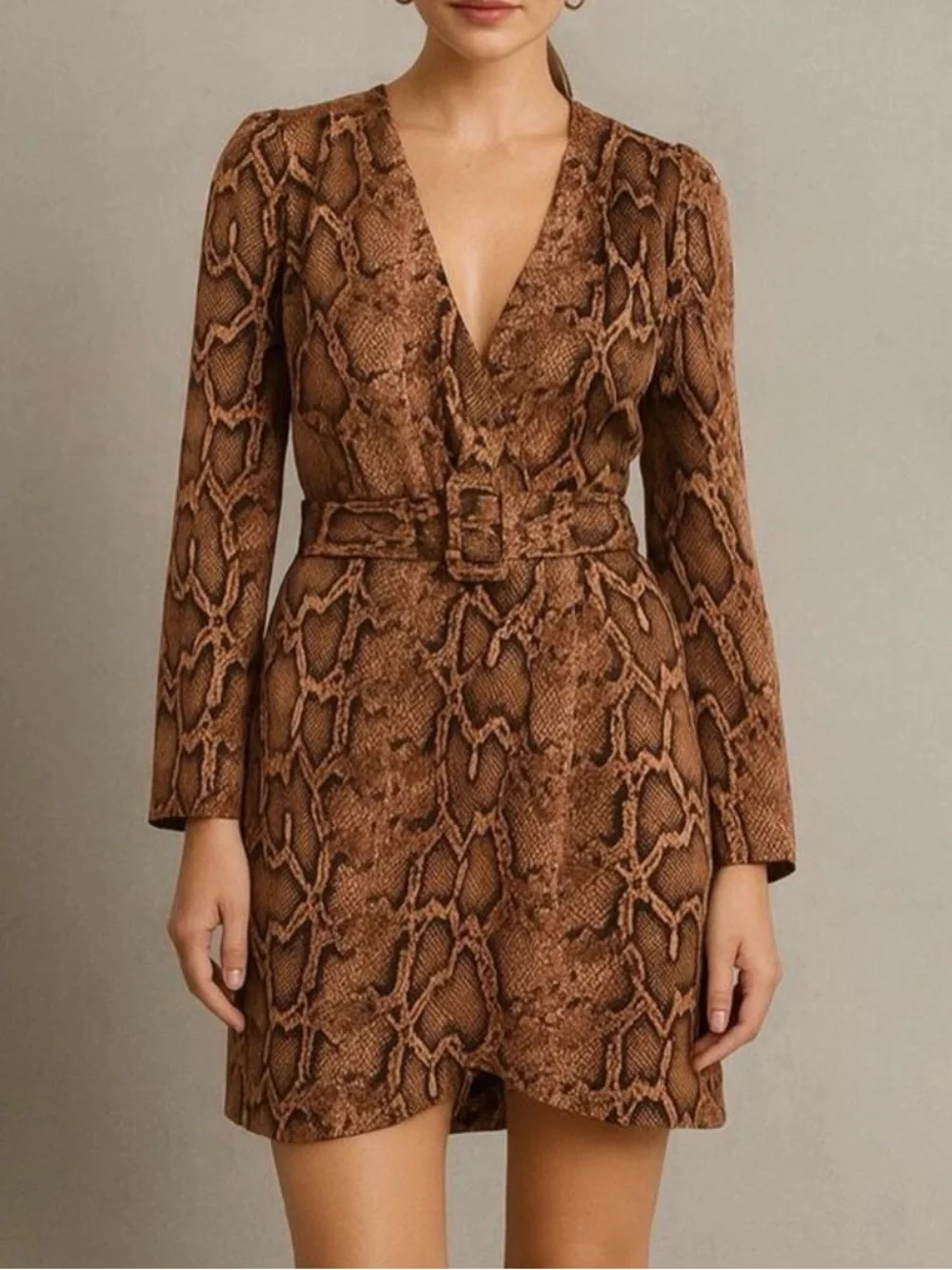 zara brown mini dress Zara Brown Flare Mini Dress